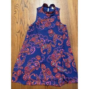 Everly Halter Shift Dress Paisley Blue Women's‎ Size Small USA